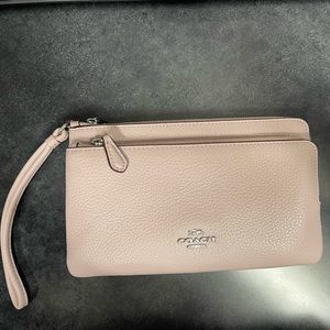 Coach double zip wallet